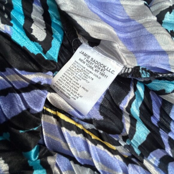 Jamie Sadock Womens Chevron Crinkle Short Sleeve Active Top Small Black NWOT - Picture 4 of 8